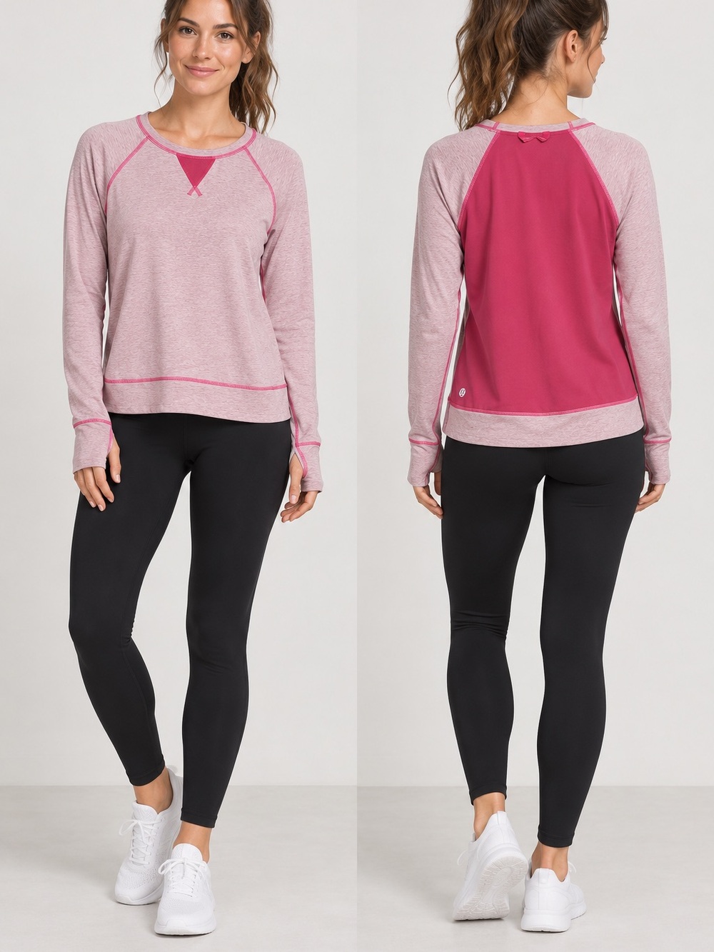 Lululemon Long-Sleeve Two-Tone Raglan Top